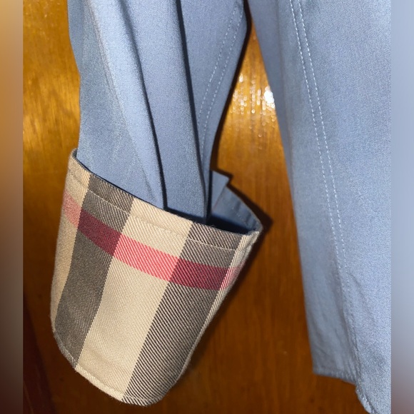 Burberry Men’s Casual Button Down in Aviator Grey with Check Cuff Size:L - Picture 4 of 8